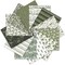 12Pcs 18" x 22" Christmas Fat Quarter Fabric Bundles Watercolor Green Christmas Tree Printed Quilting Patchwork Cotton Craft Fabric Pre-Cut Square Sheets for DIY Patchwork Sewing Crafting